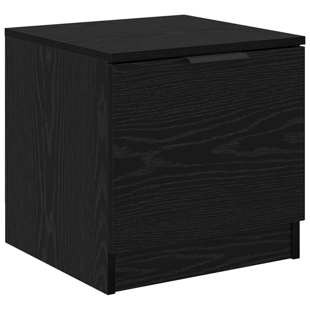 Bed Cabinet 2 pcs Black oak 40 x 39 x 40 cm Engineered wood